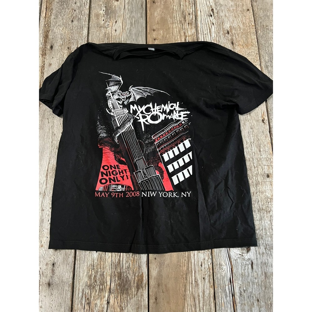 My Chemical Romance NYC 2008 One Night Only Band T-Shirt Black XL Smart Blanks